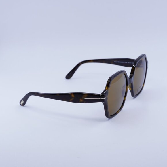 Tom Ford Romy FT1032 52E Sunglasses Havana Geometric Frame, Brown Lenses main image 9